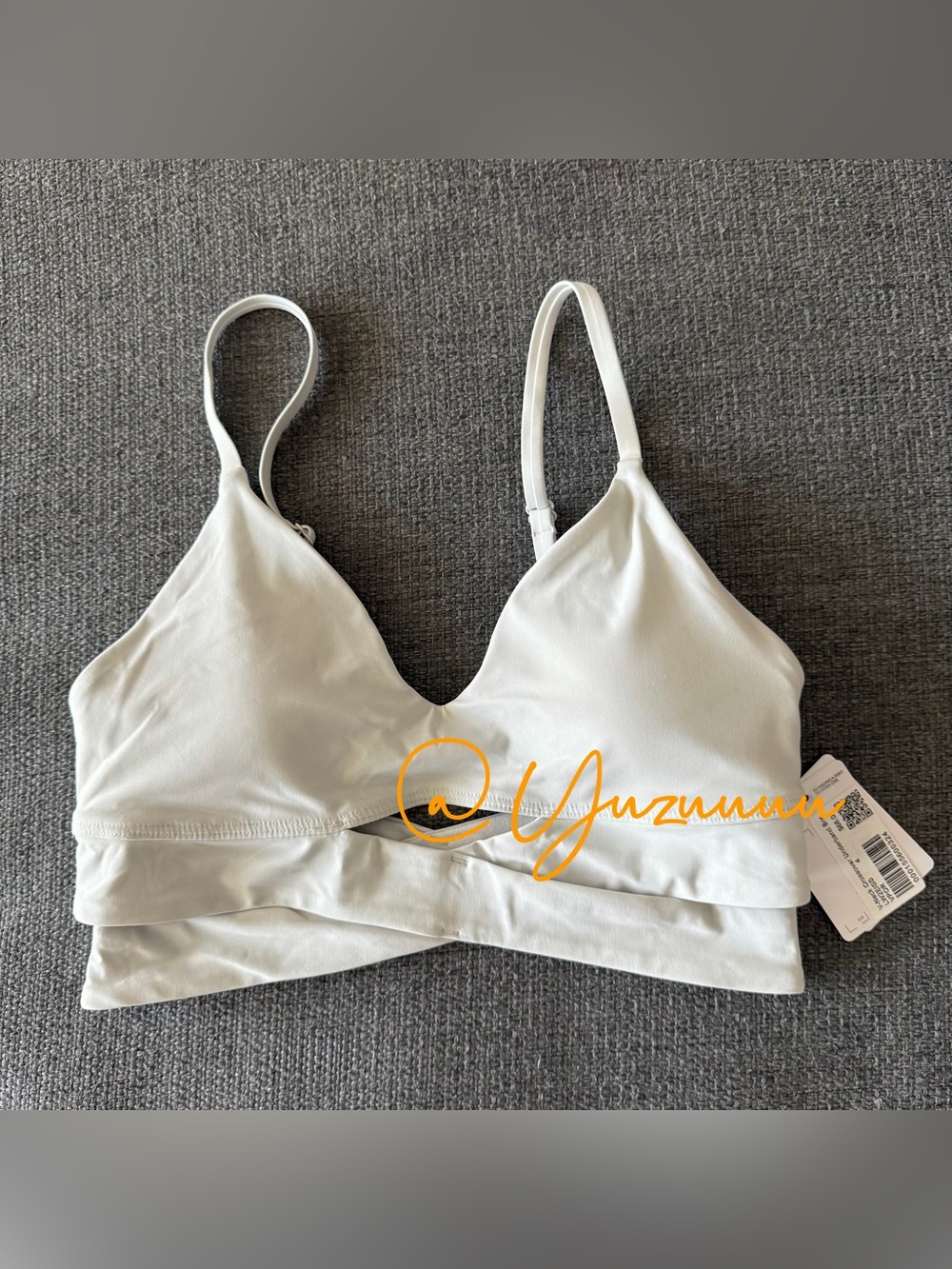 Lululemon V neck Crossover Underband Bra size 4/6/8 Vapor VPOR